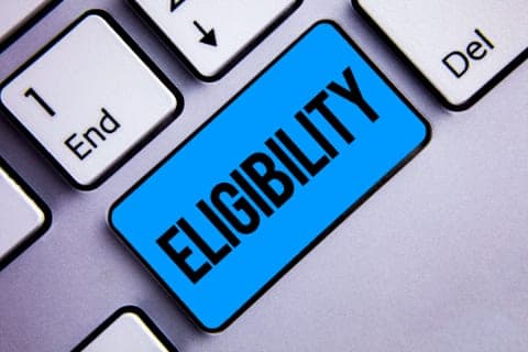Keyboard key labelled eligibility